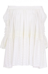 Кружевная блуза свободного кроя с открытыми плечами Chloé