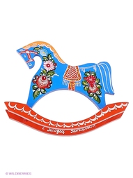 Городецкая роспись лошадка качалка