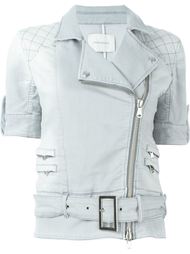 джинсовая куртка с поясом и короткими рукавами Pierre Balmain