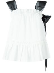 блузка с бантом из органзы Rochas