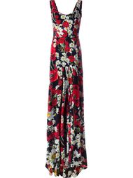 вечернее платье с принтом ромашек и маков Dolce &amp; Gabbana