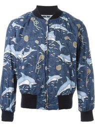 куртка-бомбер с принтом дельфинов Engineered Garments