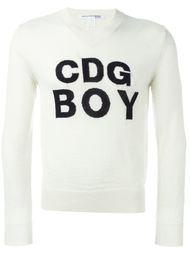 джемпер с логотипом в технике интарсия Comme Des Garçons Shirt Boy