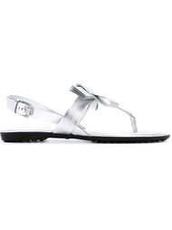 сандалии с отделкой металлик Tod's