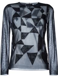 прозрачный свитер с геометрическим узором Giorgio Armani