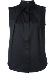 плиссированная рубашка без рукавов  Jil Sander Navy