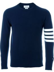 свитер с контрастными полосками   Thom Browne