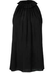 топ с оборками без рукавов  McQ Alexander McQueen