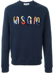 толстовка с аппликацией логотипа  MSGM