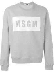 толстовка с принтом логотипа   MSGM