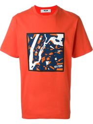футболка с абстрактным принтом  MSGM
