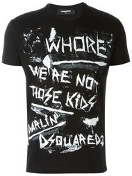 футболка с принтом-граффити Dsquared2