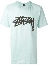 футболка с принтом логотипа   Stussy