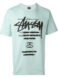 футболка с принтом логотипа   Stussy