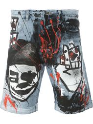 джинсовые шорты с принтом граффити Faith Connexion