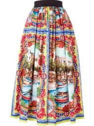 юбка с принтом 'Sicilian postcard' Dolce &amp; Gabbana