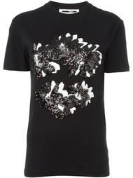 футболка с цветочными элементами из пайеток McQ Alexander McQueen