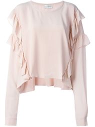 ruffled trim longsleeved blouse Faith Connexion