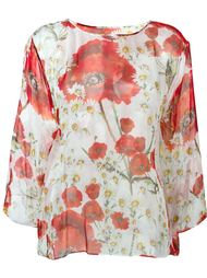 блузка с цветочным принтом   Dolce &amp; Gabbana