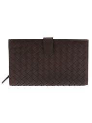 плетёный кошелёк с застёжкой на кнопку Bottega Veneta