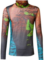 топ с высоким горлом и абстрактным принтом Jean Paul Gaultier Vintage