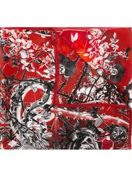 шарф с цветочным принтом Roberto Cavalli