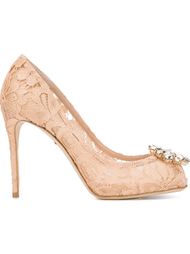 декорированные кружевные туфли  Dolce &amp; Gabbana