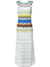 длинное платье с зигзагообразным узором  Missoni