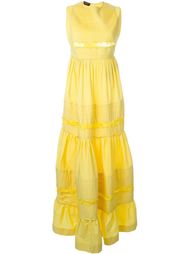 длинное плиссированное платье Rochas