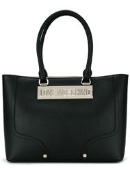 сумка-тоут с бляшкой с логотипом Love Moschino