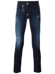 джинсы кроя слим с потертой отделкой Philipp Plein
