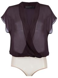 sheer wrap blouse Giuliana Romanno