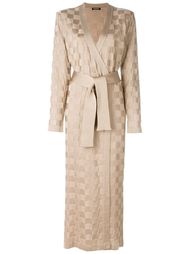 трикотажное пальто с клетчатым узором Balmain