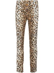 брюки с леопардовым принтом Carolina Herrera