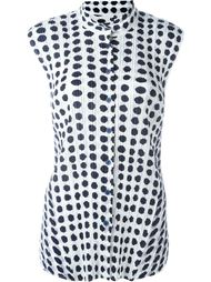 ribbed effect dots print shirt Pleats Please By Issey Miyake