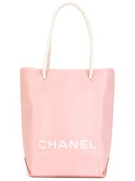 сумка-тоут с принтом логотипа Chanel Vintage