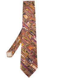 галстук с абстрактным принтом Yohji Yamamoto Vintage