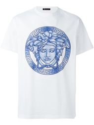 футболка с голубым принтом 'Medusa' Versace