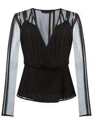 sheer panel blouse Giuliana Romanno