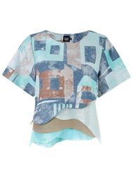 abstract print overlay blouse Fernanda Yamamoto