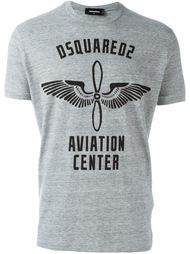 футболка с принтом 'Aviation Centre' Dsquared2