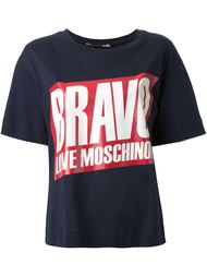 футболка 'Bravo' с принтом  Love Moschino