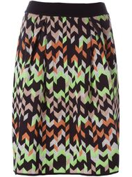 трикотажная юбка с геометрическим принтом M Missoni
