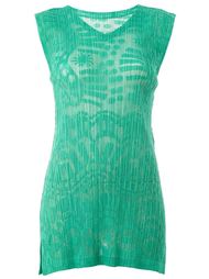 гофрированный топ с перфорированным дизайном  Pleats Please By Issey Miyake