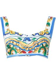 укороченный топ с орнаментом Dolce &amp; Gabbana