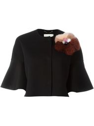 пиджак с меховой аппликацией Fendi