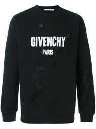 толстовка с прозрачными деталями и логотипом Givenchy