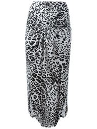 длинная юбка с леопардовым принтом Norma Kamali