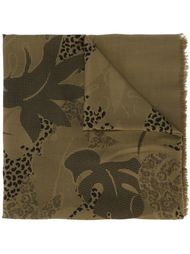 платок с принтом листьев монстеры Jean Louis Scherrer Vintage