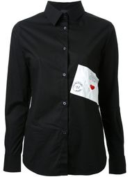рубашка с нашивкой Love Moschino